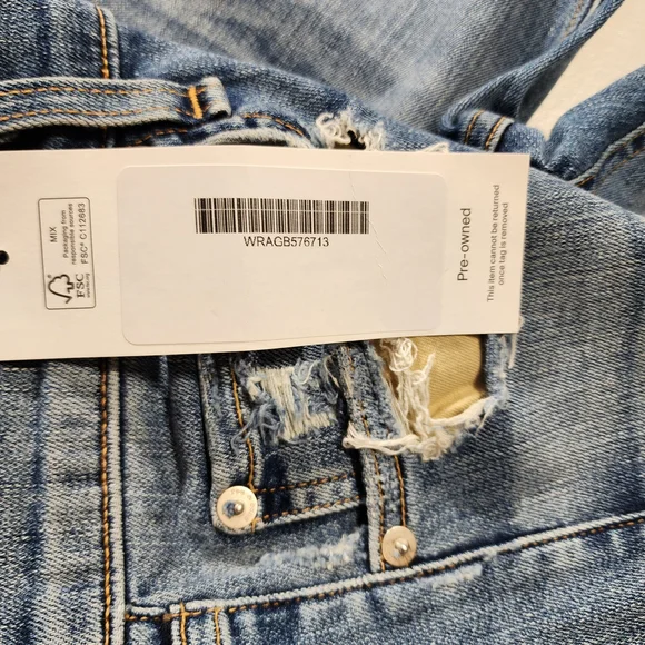 rag & bone Light Blue Distressed Skinny Jeans - Picture 4 of 5